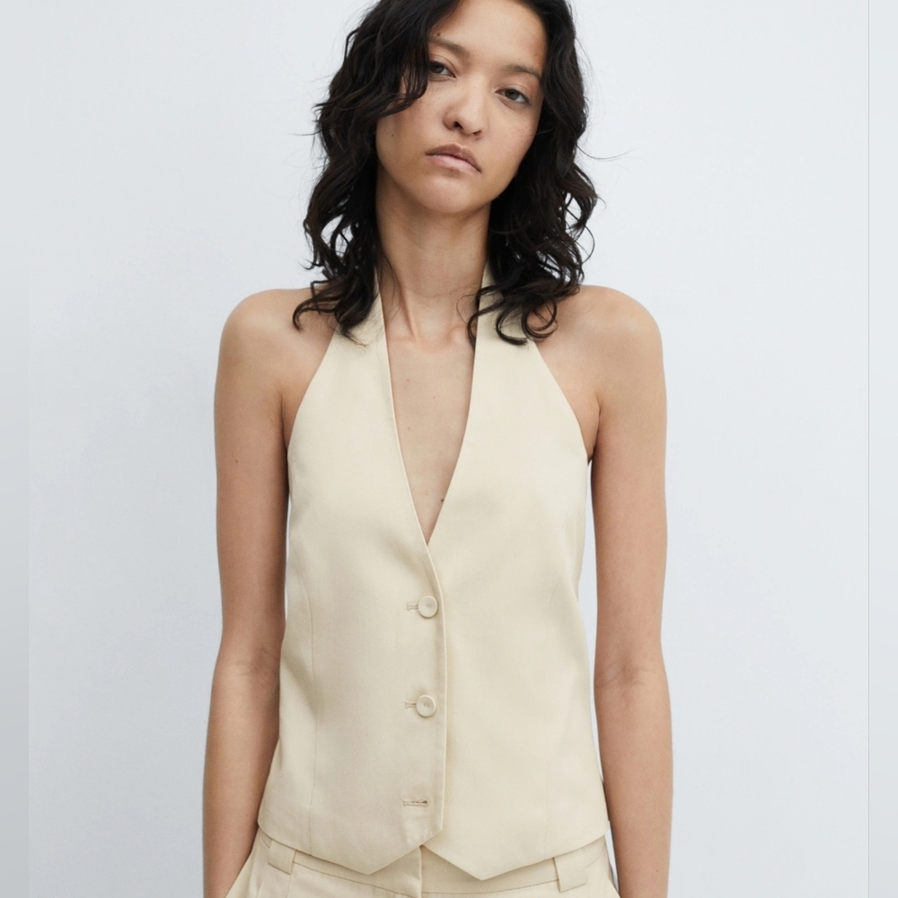 Mango Lyocell halter-neck vest